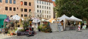 Das Nürnberger Klimacamp am Sebalder Platz