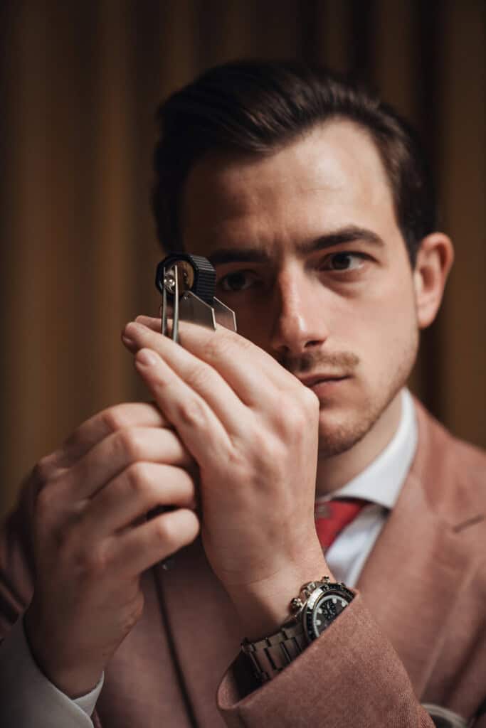 Gabriel Kuhnle von Maison Gabriel im Showroom in Nürnberg